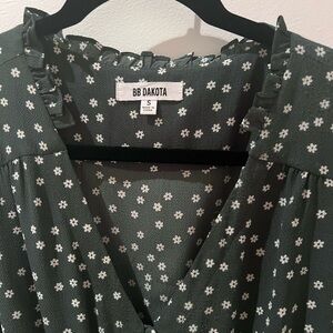 BB Dakota Olive Floral Dress